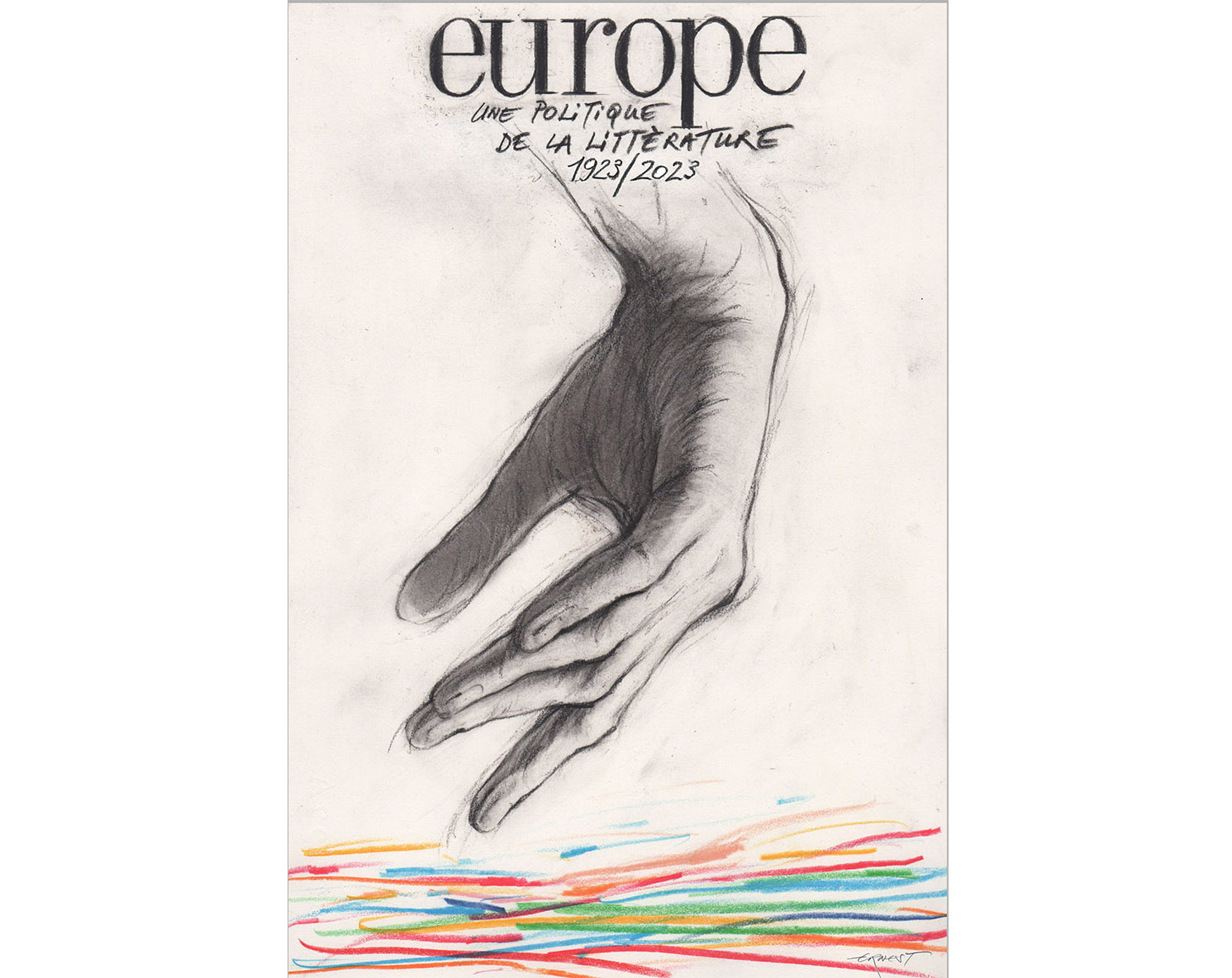 Colloque Europe - Dessin Ernest Pignon