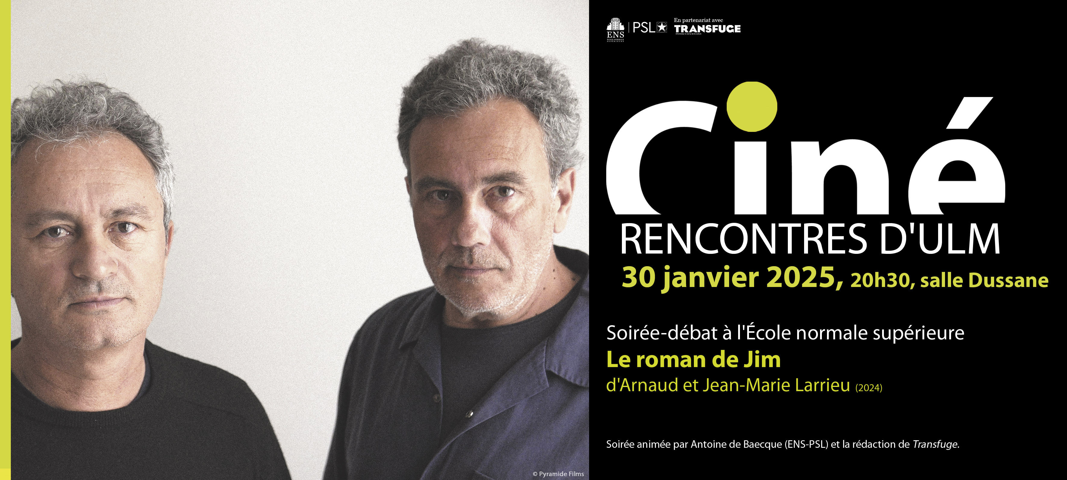 Ciné-rencontres Le Roman de Jim -LARRIEU